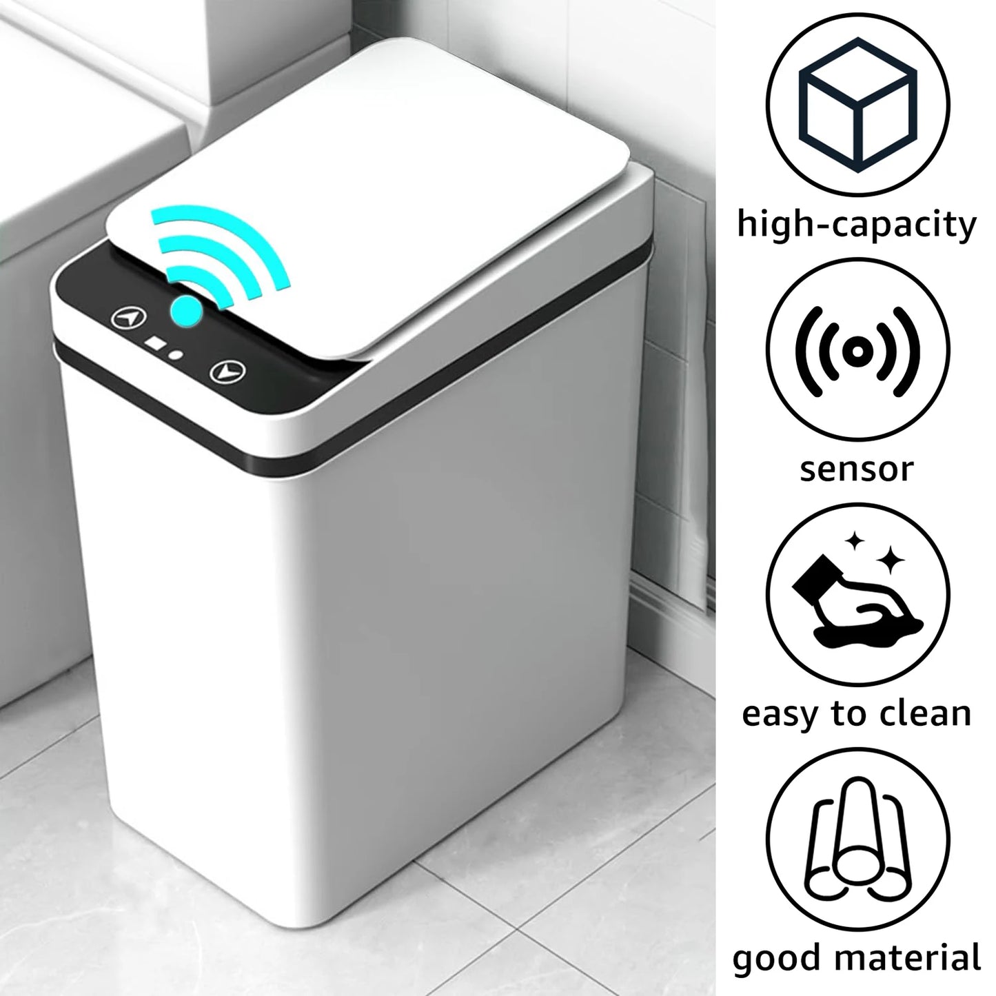 Berührungsloser Sensor Mülleimer 50L - Automatischer Abfalleimer mit Infrarot